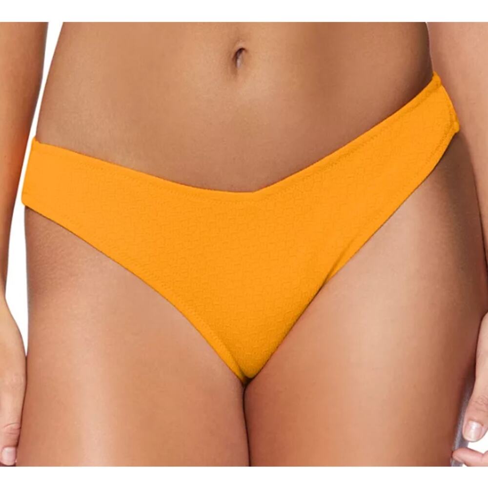 NWT Raisins Juniors' Oahu V-Shape Solid Bikini Bottoms Large